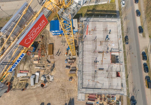 TECHNIQUE Bremen: Rohbauarbeiten an einem Gebäudeteil