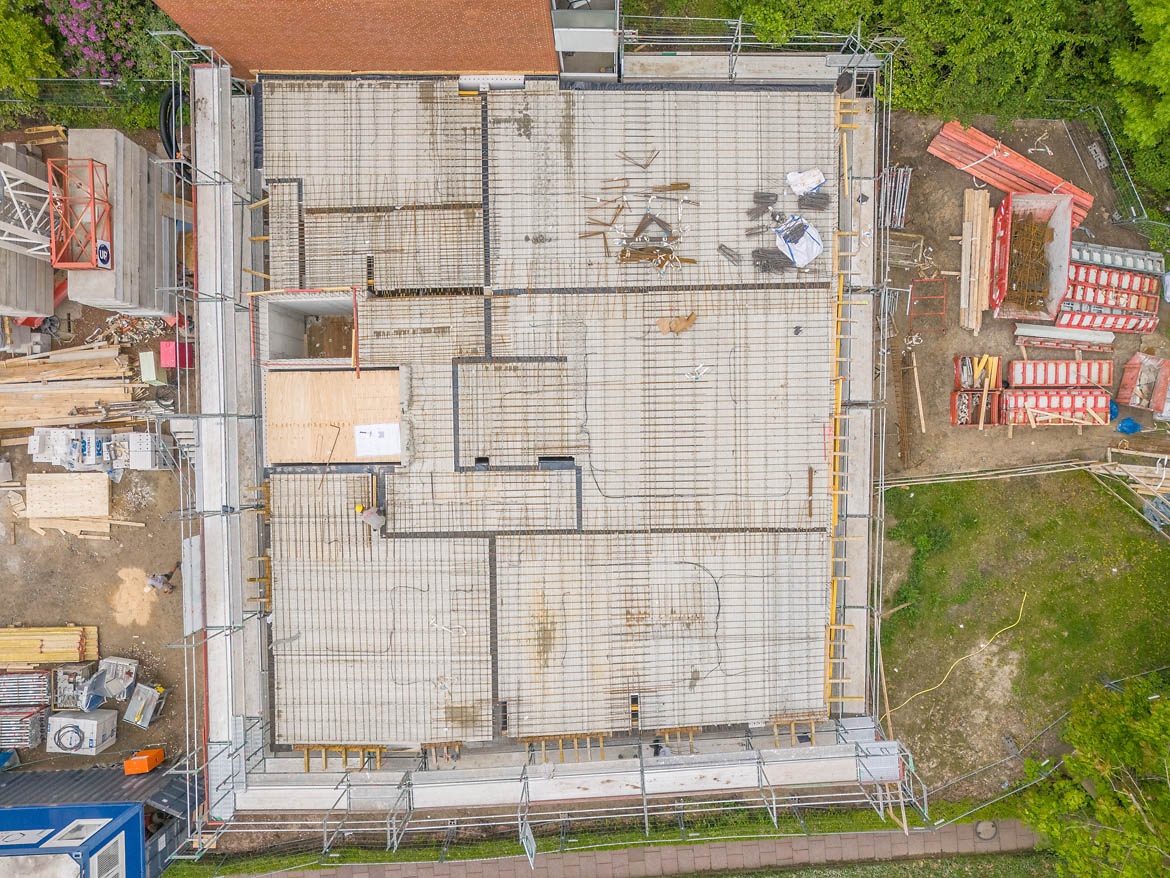 Rohbauarbeiten am EDGE Wohnbauprojekt in Bremen