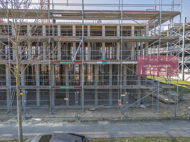 TECHNIQUE Bremen: Fassadenansicht des Rohbaus