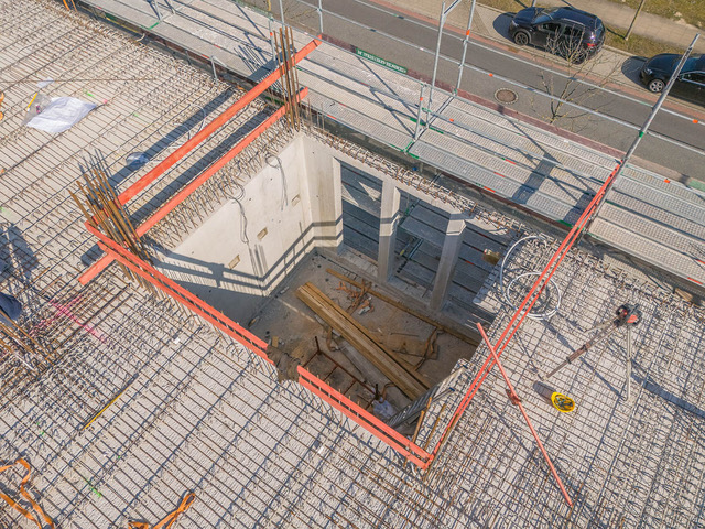 TECHNIQUE Bremen: Detail der Deckenaussparung