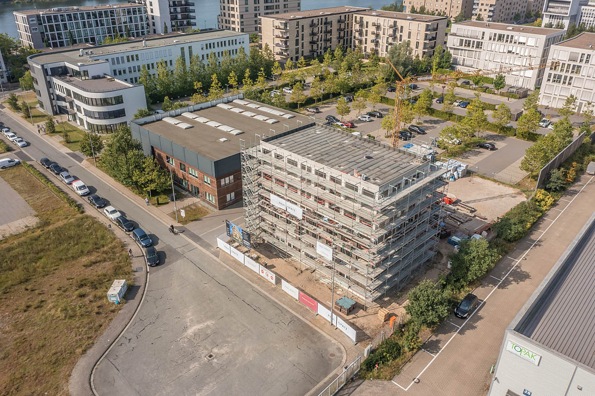 Im Bau: das SPACE in der Überseestadt Bremen