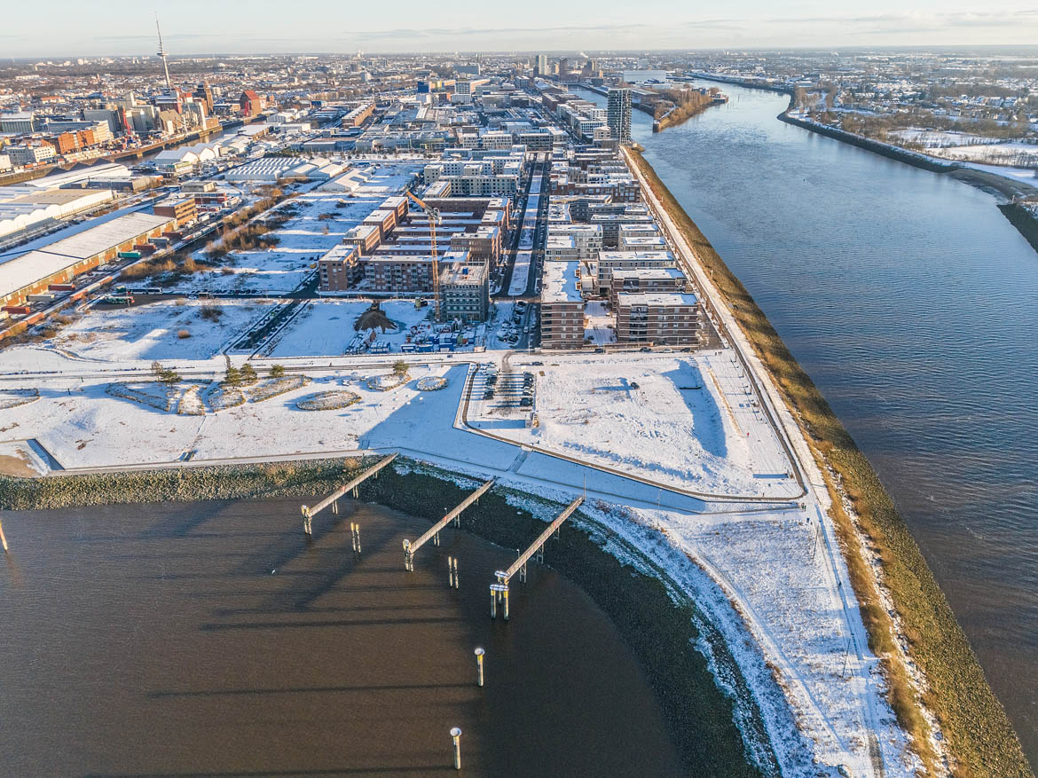 Bauimpressionen: VIEW, Bremerhaven-Überseestadt