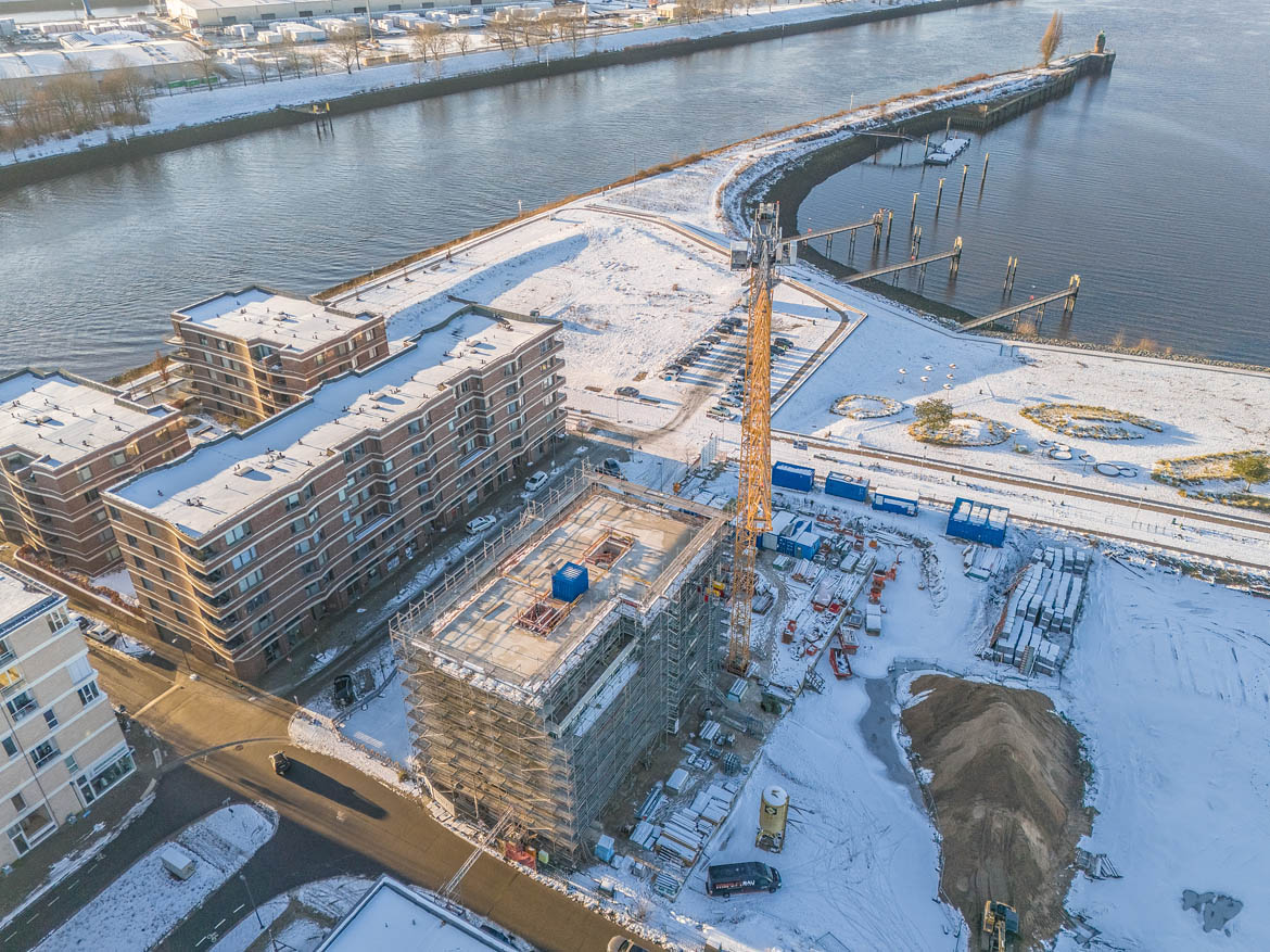 Bauimpressionen: VIEW, Bremerhaven-Überseestadt