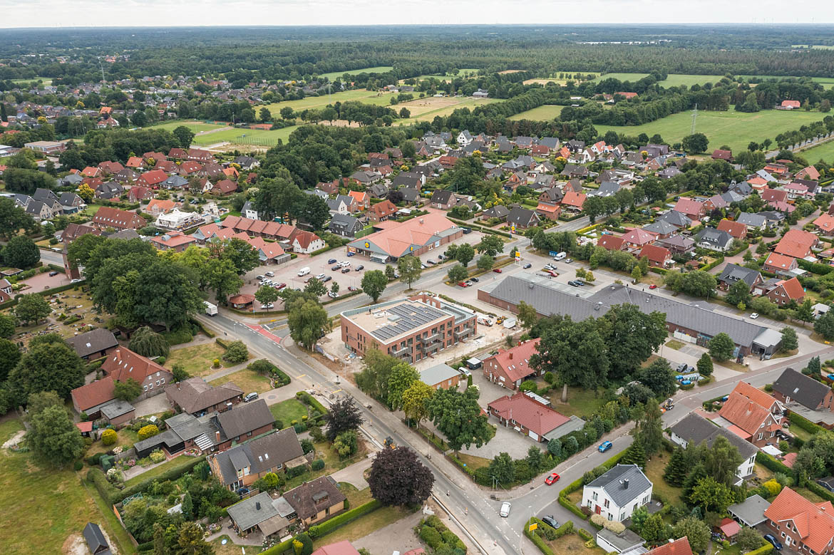 Mittellinie nähert sich der Zielgeraden