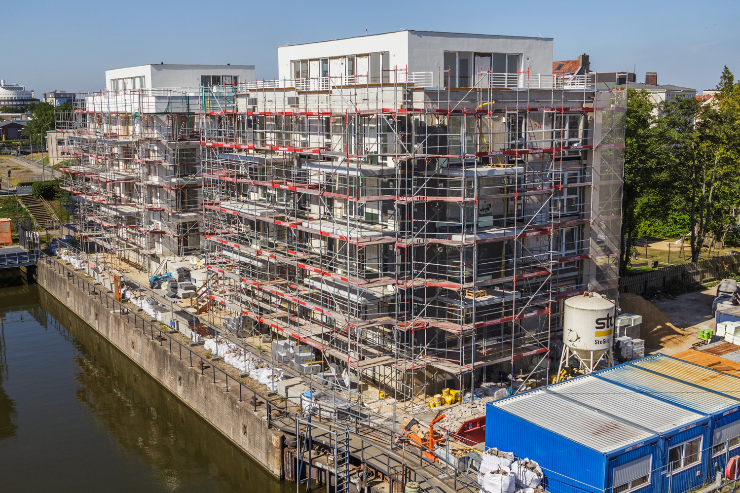Ein Bau mit Hafenflair: die Wasserhäuser Bremerhaven
