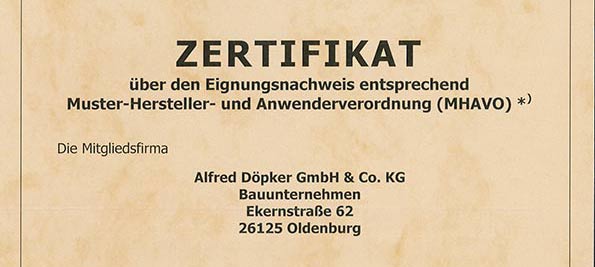 Stahlbetonarbeiten: Eignungsnachweis verlängert