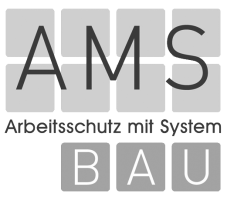 Logo AMS Arbeitsschutz mit System Bau