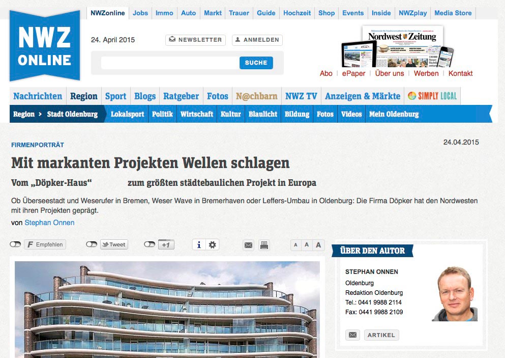 Team Döpker im NWZPorträt